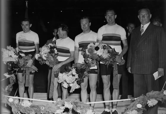 Huldiging wereldkampioenen 1949